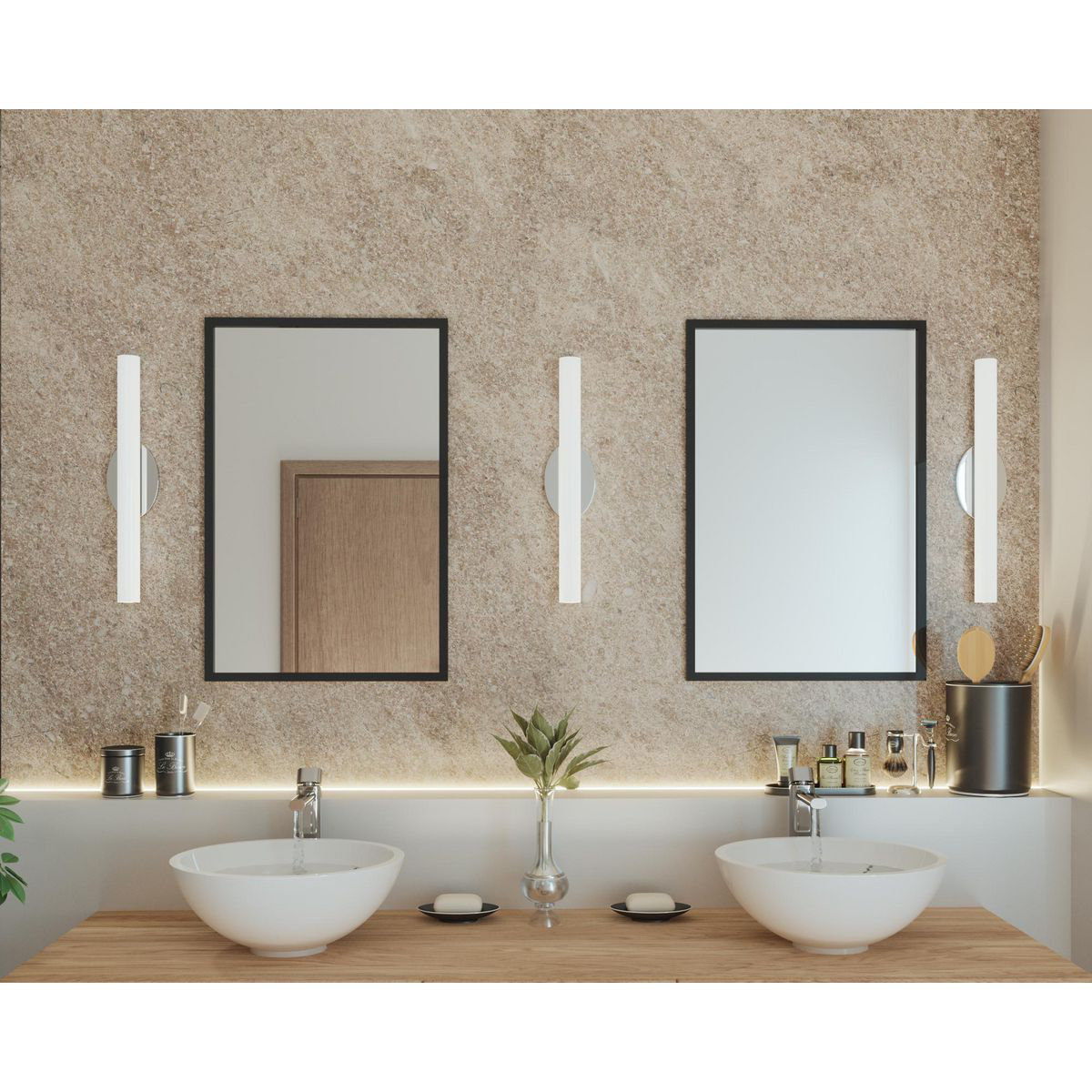 Delphine Single Light Dimmable Bath Bar, Polished Chrome