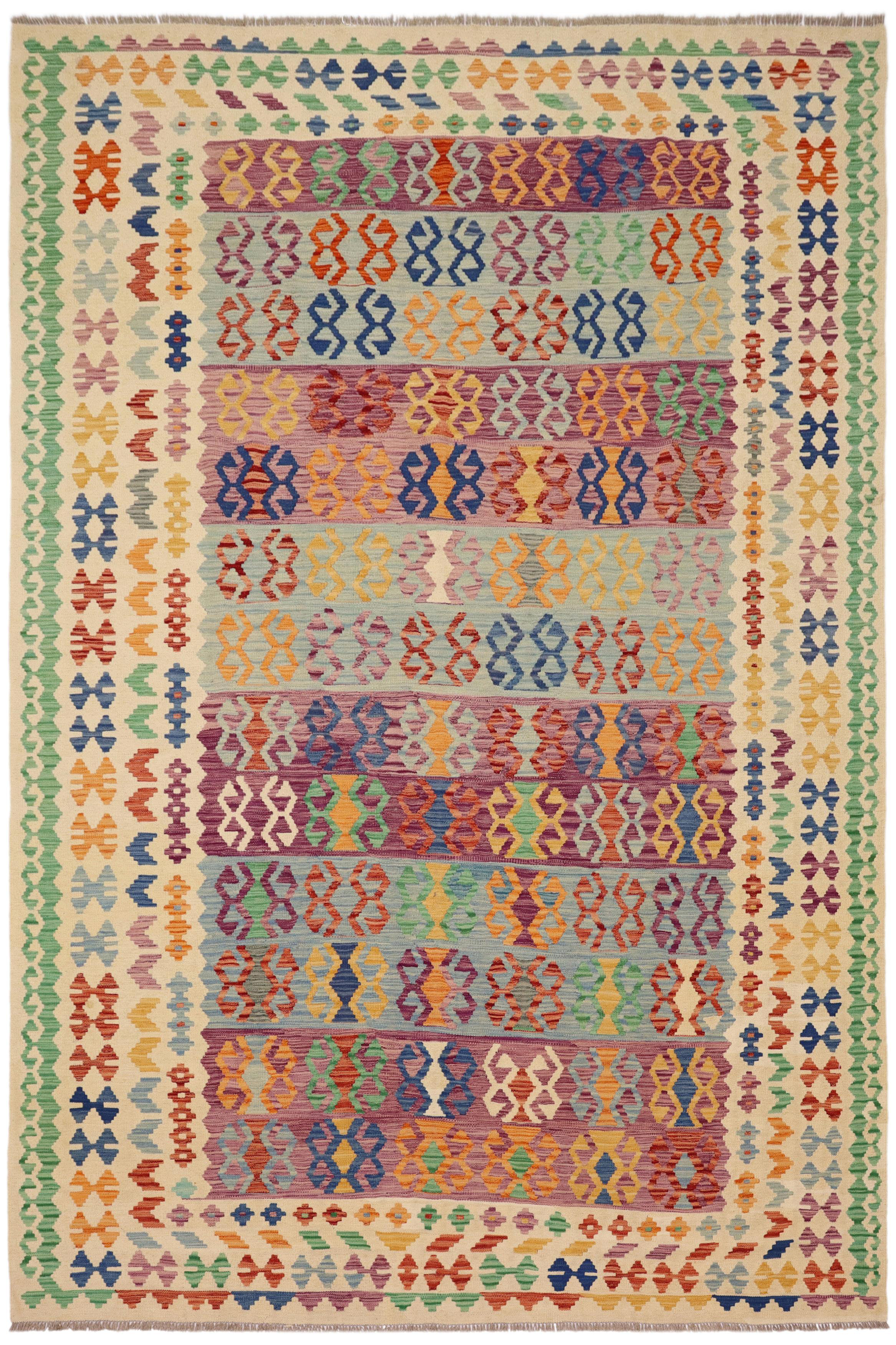 Isabelline Adelynn Handmade Ikat Hand-Knotted Rectangle 8'2