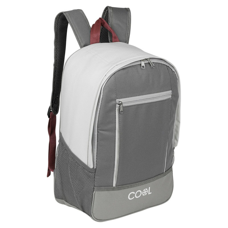 Grey/White/Red, 20L  45Cm 10/20L Insulated Cooler Rucksack Camping Bag