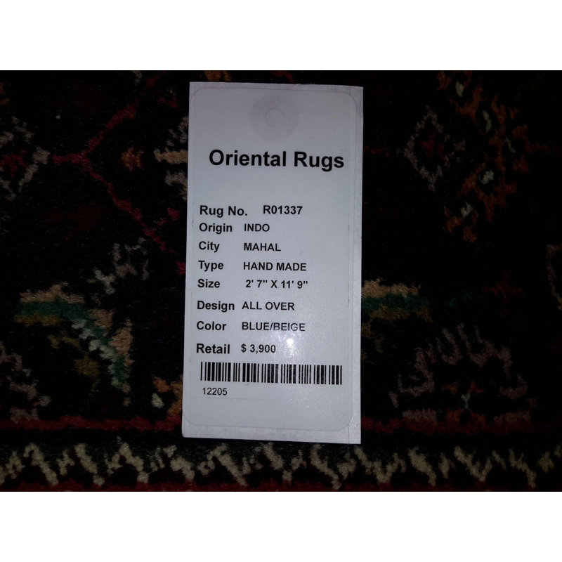 Oriental Area Rug in Blue
