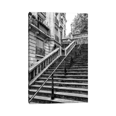" Black Montmartre Series - Parisian Stair Railing " by Philippe Hugonnard