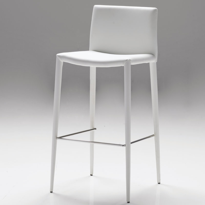 Zeno Bar and Counter Stool, blanc, Tabouret de bar (assise de 30 po de hauteur)