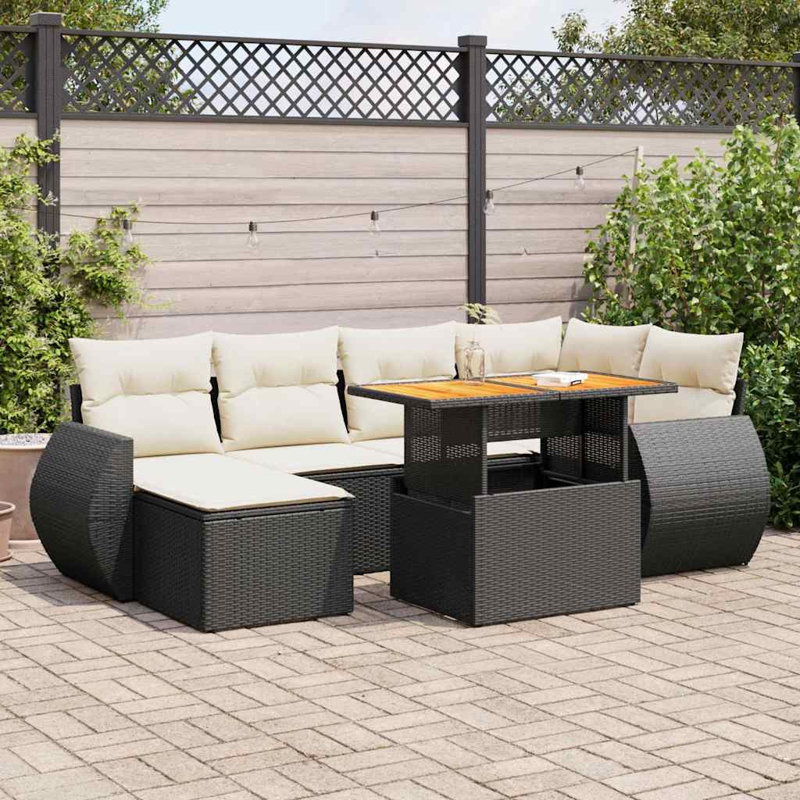 Vidaxl Garden Sofa Set Black
