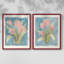 Tulipe, aquarelle, croquis I - reproduction encadrée de qualité supérieure - prête à être accrochée - aucun clou requis - aucun clou requis-1005925798-1005925784