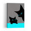 Black Cats Blue Eyes Minimalist Modern Cat Wall Art Print by WallChart Art Studio - Print-1766559783