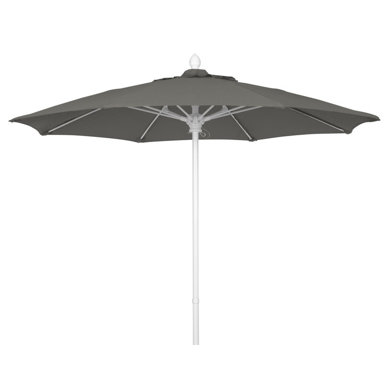 Parasol de marché 7,5 pi Prestige, Noir, Sunbrella® gris anthracite