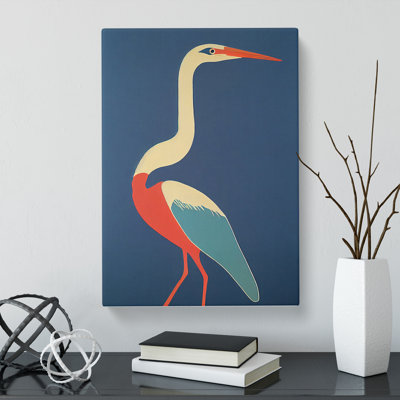 CAN-V0523-1146X Heron Bird In Abstract Vol.2 - Wrapped Canvas Print