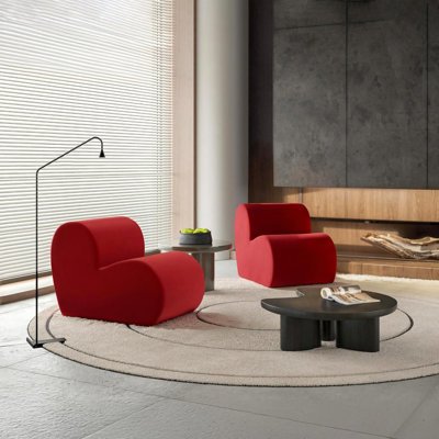 Fauteuil de chambre rembourré Red Velvet Heart