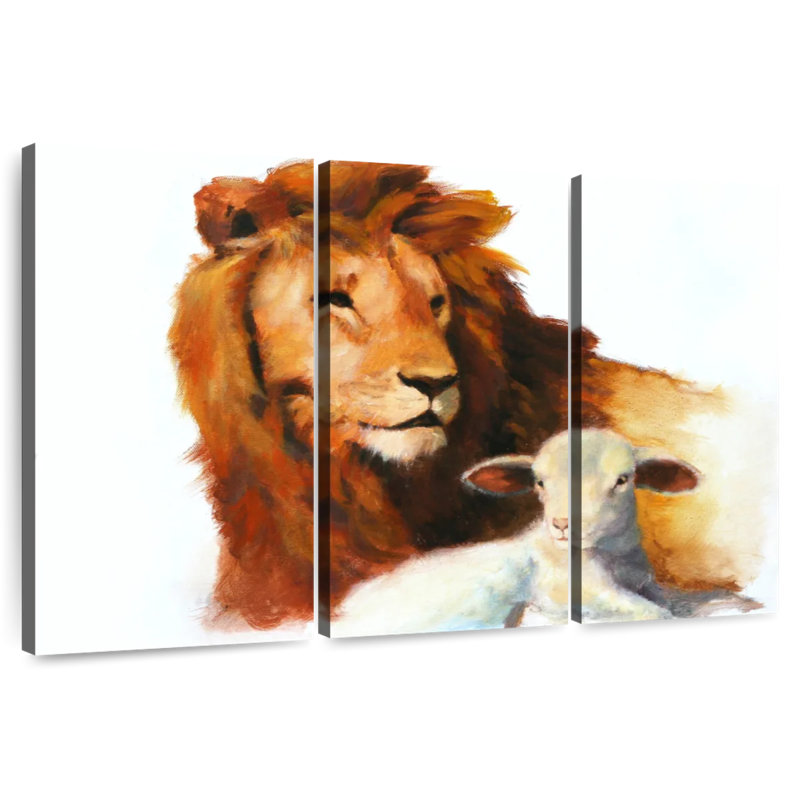 Lion And Lamb, 42" H x 65" W