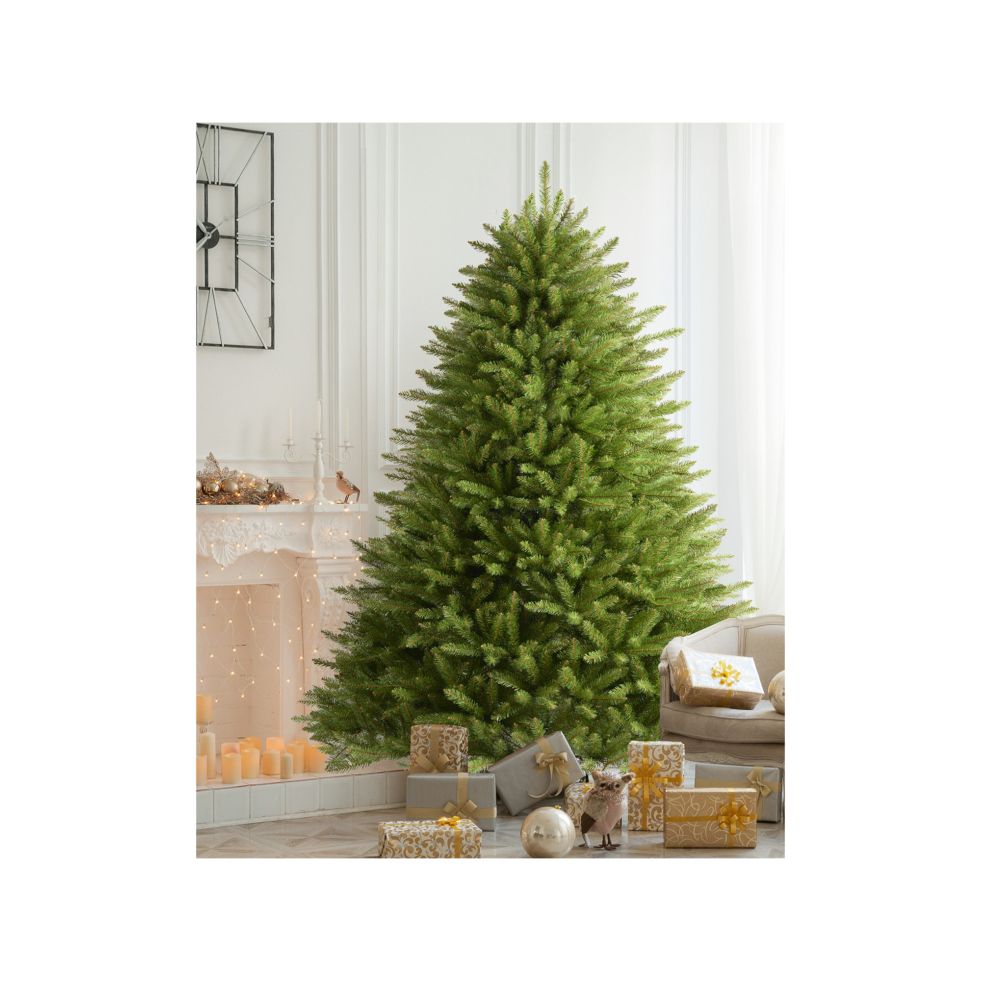 Artificial Fir Christmas Tree with Color & Clear Lights, 8.2 ft.