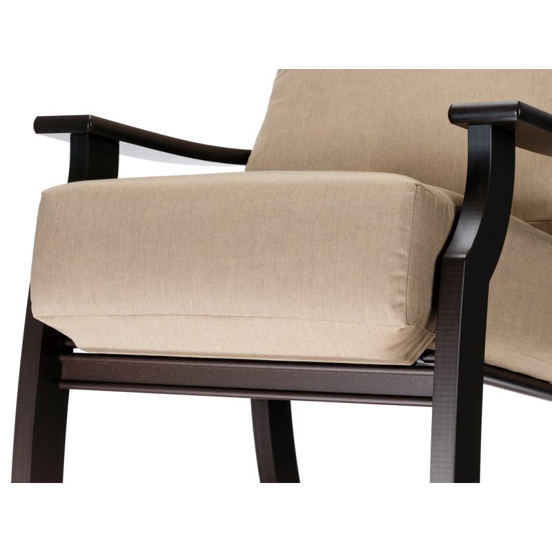 St. Catherine Outdoor Lounge Chair, Canvas Heather Beige Sunbrella® Canvas, Textured Kona