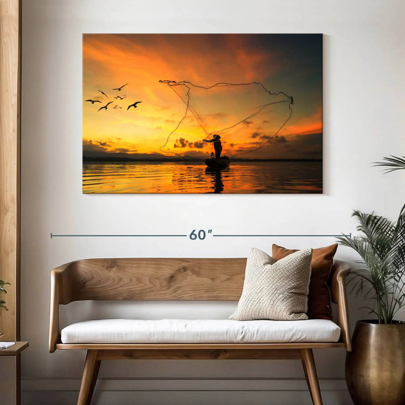 Senne Traditional Fishing, 32" H x 48" W