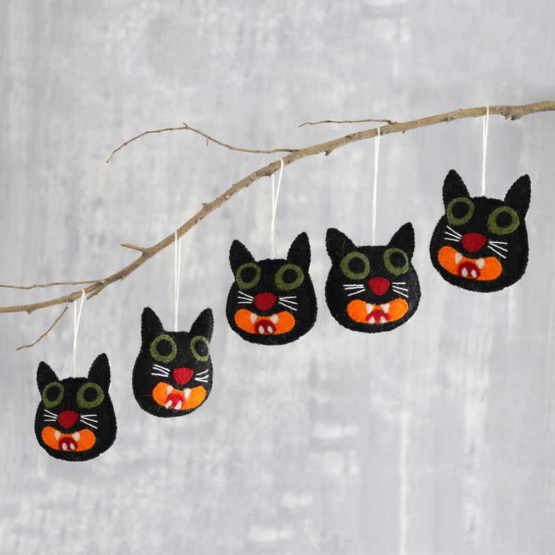 Ornement feutre en laine Cats