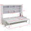 Lit escamotable mural Murphy avec canapé transformable, supports de rangement intégrés et DEL rayonnante-85627843