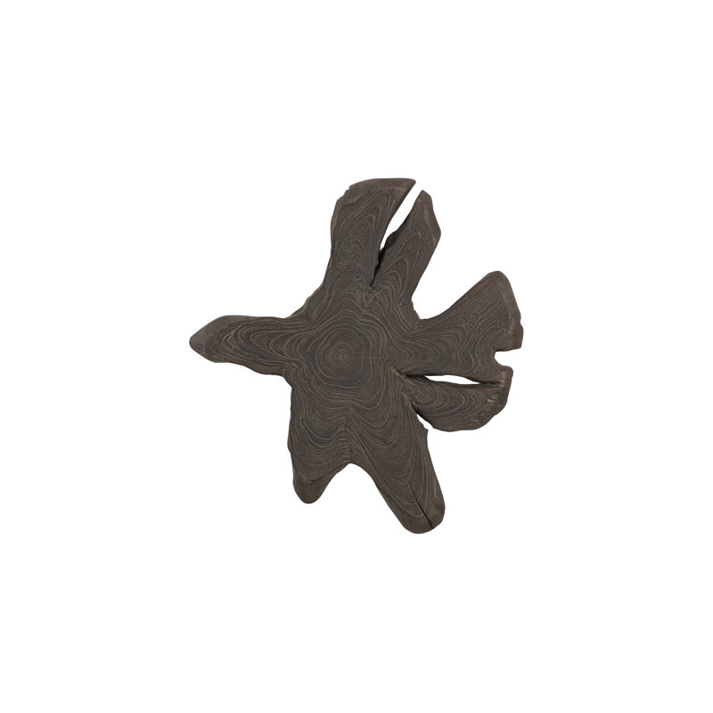 Teak Slice Wall Décor, Md, Dark Gray
