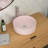 15.75"X15.75" Pink Ceramic Vessel Bathroom Sink-123428864