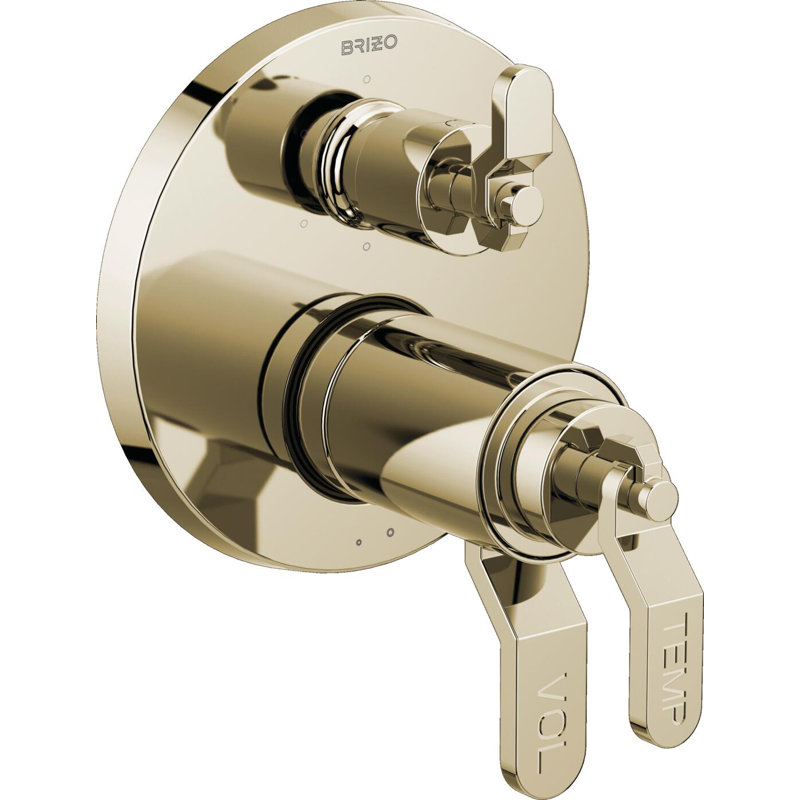 Litze® Shower Integrated Valve with Handles, Polished Nickel, Industrial Lever