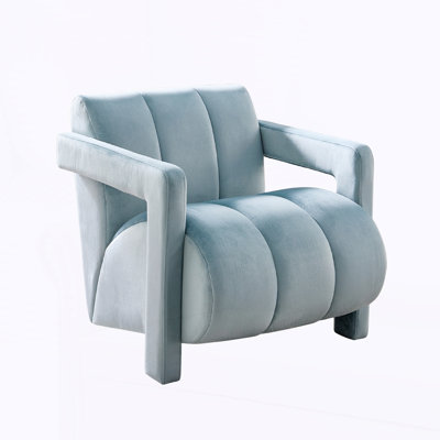 Contemporary Velvet Accent Armchair