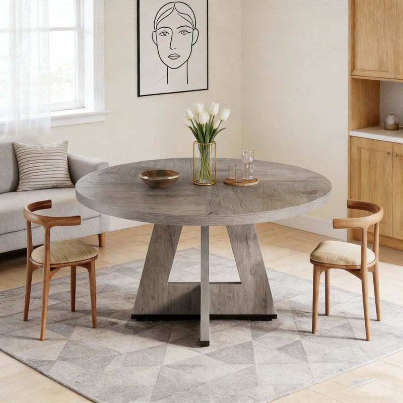 Table de salle à manger en bois, Gris