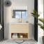 Meubles-lavabos (incluant le meuble et le lavabo), chêne moderne de 61 cm (24 pouces).