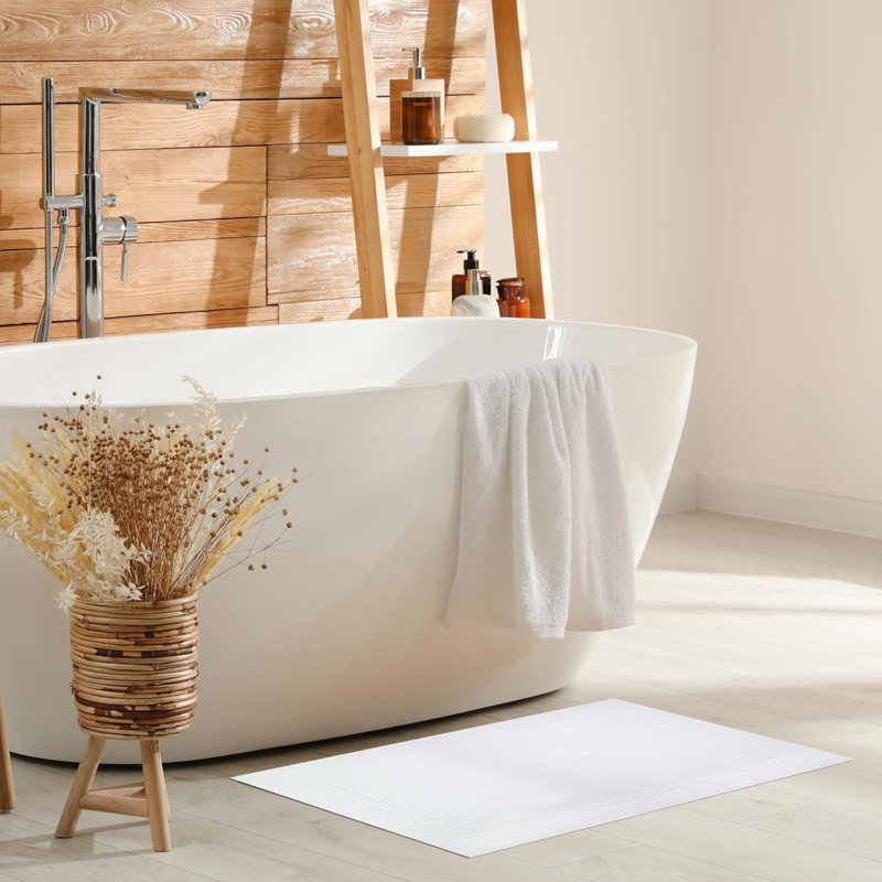 Cotton Bath Mat, Brilliant White