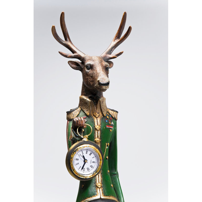 Table Clock Gentleman Deer