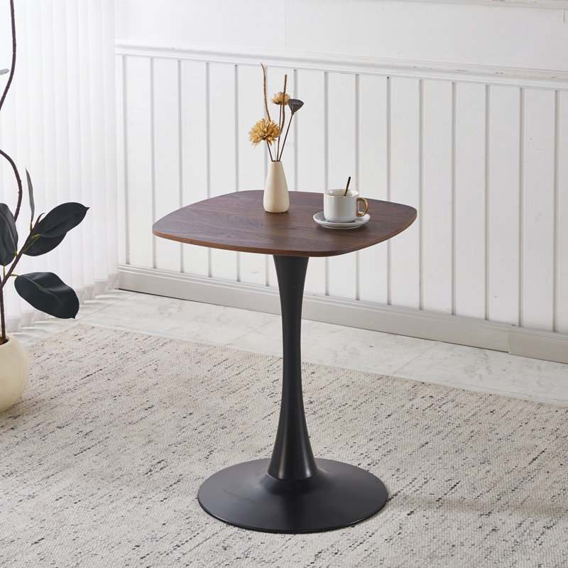 Table de salle à manger 23,62 pouces en noyer avec un design moderne et une fonctionnalité polyvalente pour divers décors