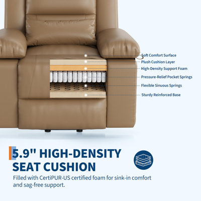 Electric Lift Recliner Chair with Massage and Heat for Seniors and Living Room