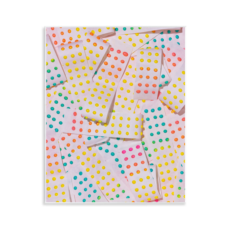 Plaque murale rétro couleur bonbon à pois, design par Lish Creative
