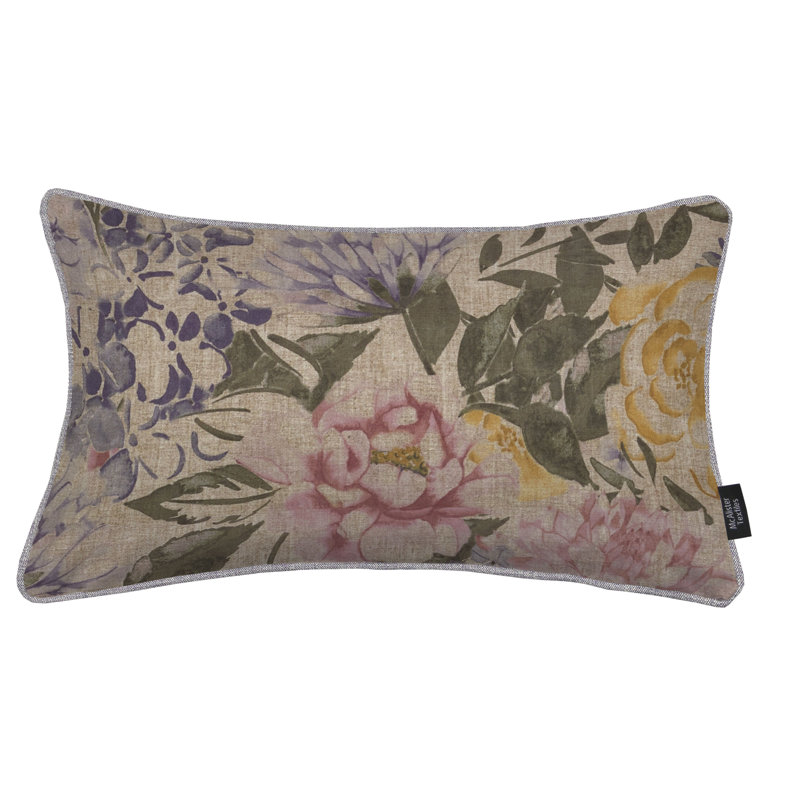 Outdoor Rectangular Pillow Cover, Polyester/Polyfill, 50" x 30"