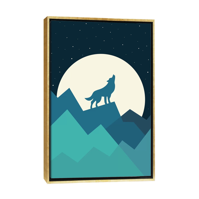 «Keep the Wild in You» par Andy Westface - impression d'art graphique, H 60 po x l 40po x P 1,5 po, Toile encadrée d'or