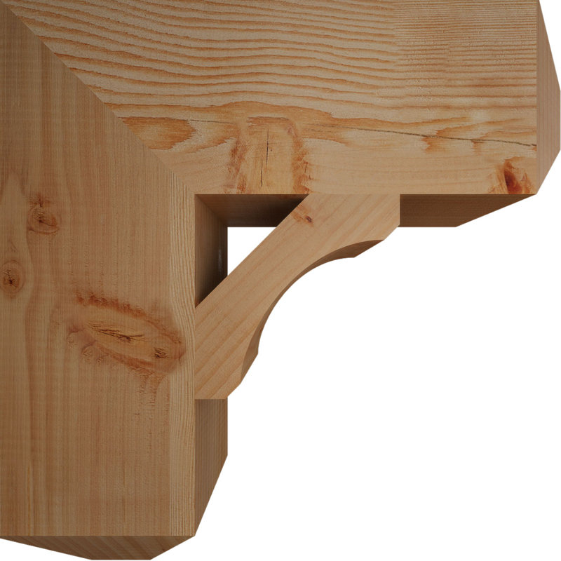 H Support en bois / corbeau, Douglas (lisse), H 18 po x l 5,5 po x P 18 po