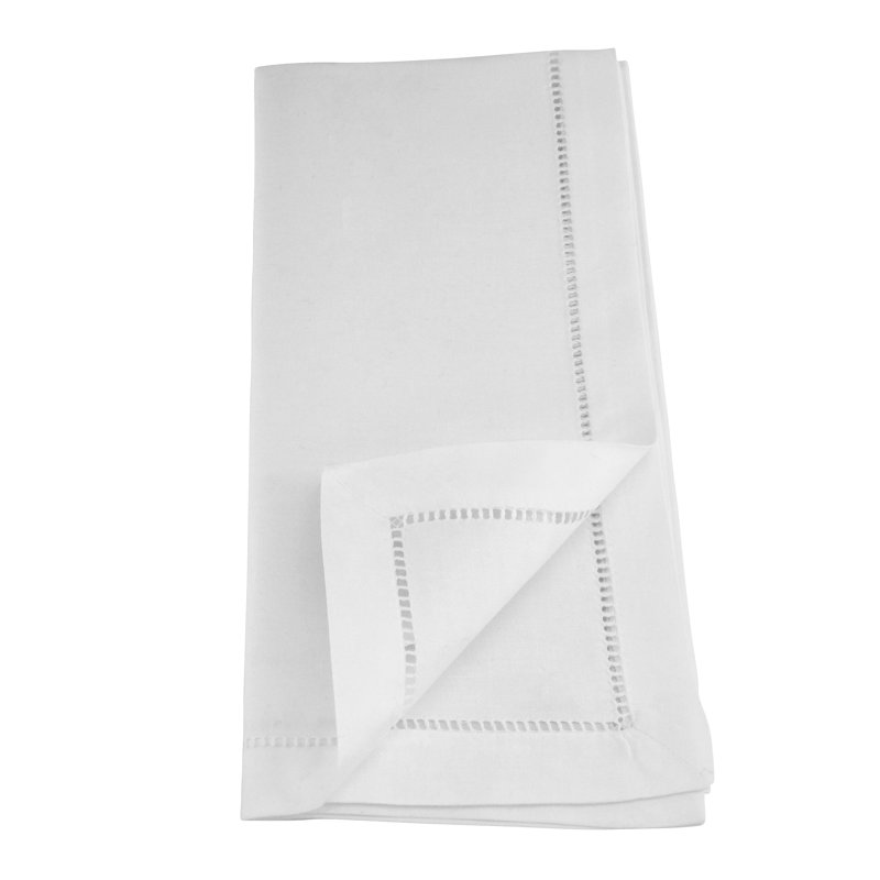 Plympt Cotton Embroidered Square Napkin, White/Pink