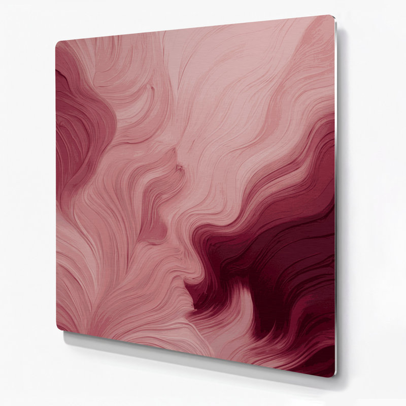 Art mural abstrait en métal brun 83, H 32 po x l 32 po