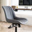 Fauteuil de bureau pivotant sans accoudoirs en similicuir rembourré et imperméable-938714782
