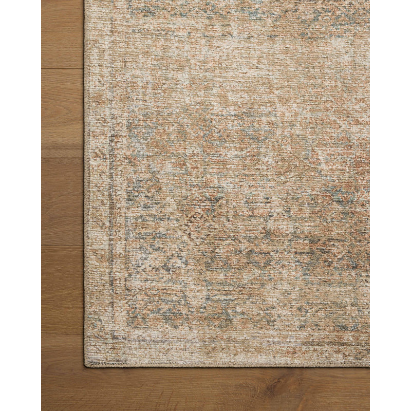 Amber Lewis x Loloi Cambria Ocean / Brick Area Rug, Rectangle 5' x 7'6"