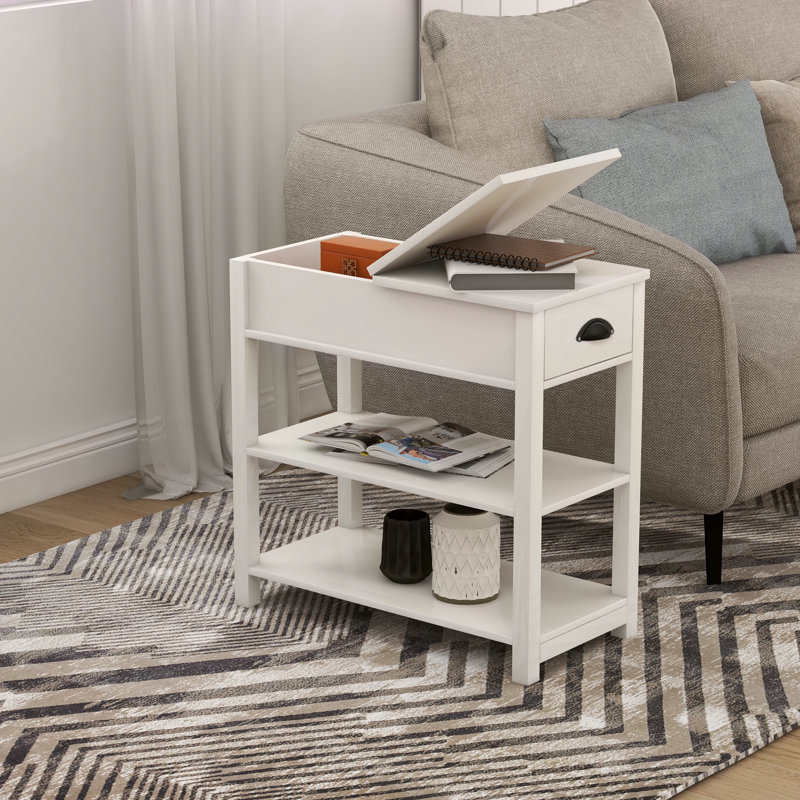 Table étroite avec tiroirs et cloison inférieure
