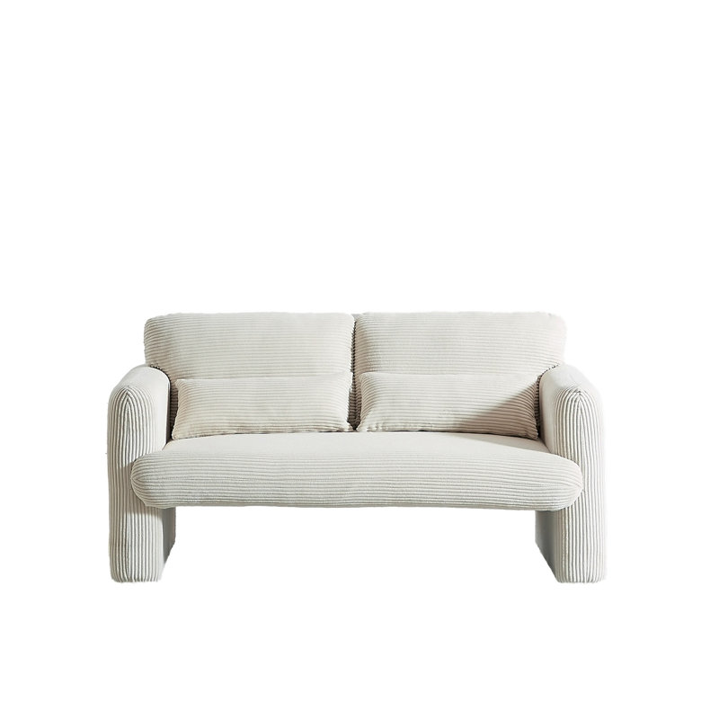 60"Corduroy Fabric Sofa