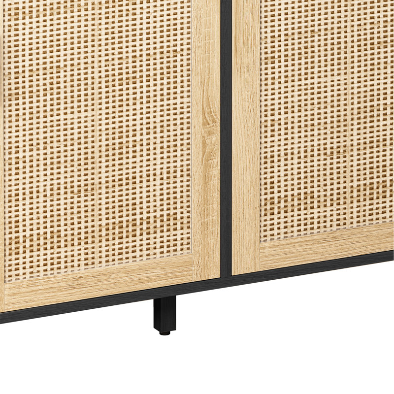 Armoire de rangement polyvalente en rotin pour différentes pièces, améliorant l'organisation