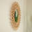24'' Solana Mirror, Wall-Mounted Bamboo Artistry Circle Mirror With Hemp, Irregular Shape, Suitable For Bathroom, Bedroom, Living Room, Entryway, Etc.