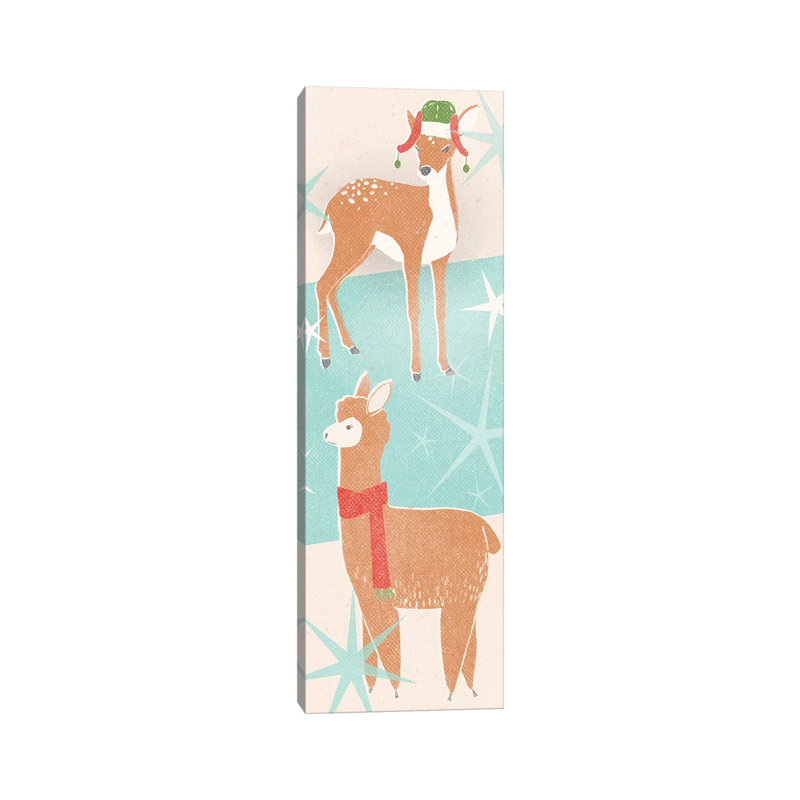 Retro Christmas Collection B by June Erica Vess - Wrapped Canvas Panoramic Print, 121.92 cm H x 40.64 cm W