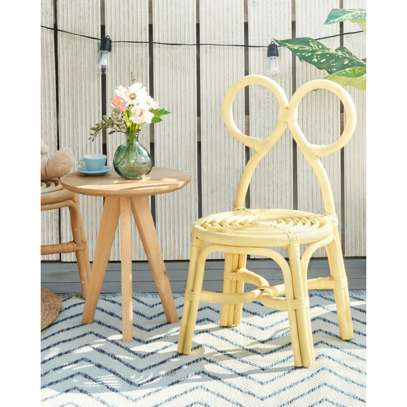 MIRTIA Wicker / Rattan Side Chair, Yellow