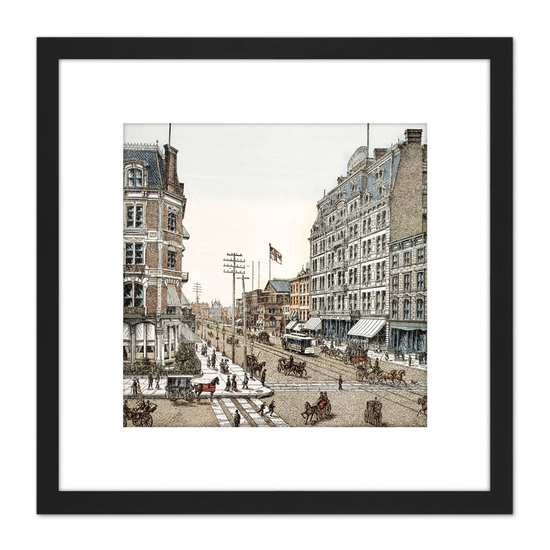 New York Broadway 42nd Street Junction Engraving by Charles Magnus - Single Picture Frame Painting