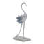 Sculpture d'oiseau en métal et cyanite avec base en marbre - Figurine de décoration de cuisine, de maison, d'objets décoratifs et de statues pour décorations de salon, de vestibule ou de bureau - pièce décorative fabriquée à la main, argent / bleu-383901621