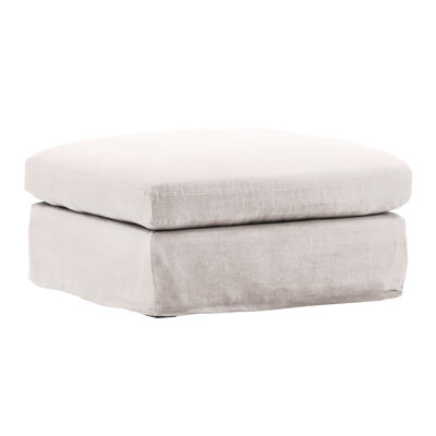 Dovetail Furniture Dixie Ottoman 37.75" Wide Square Standard Ottoman In Natural