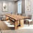 Solid wood rectangular dining table and chair set-316256425