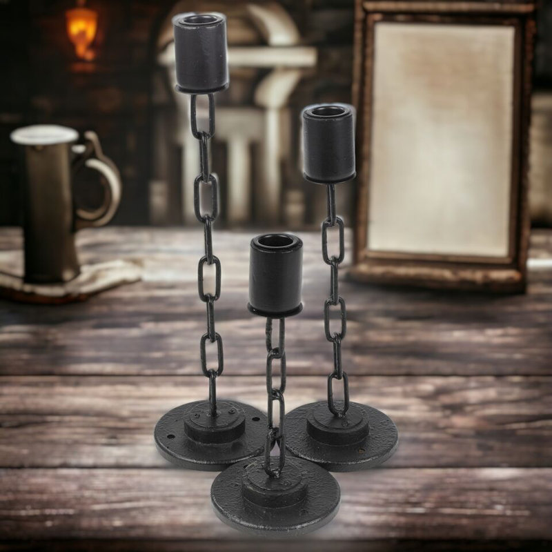 3 Piece Metal Tabletop Candelabra Set