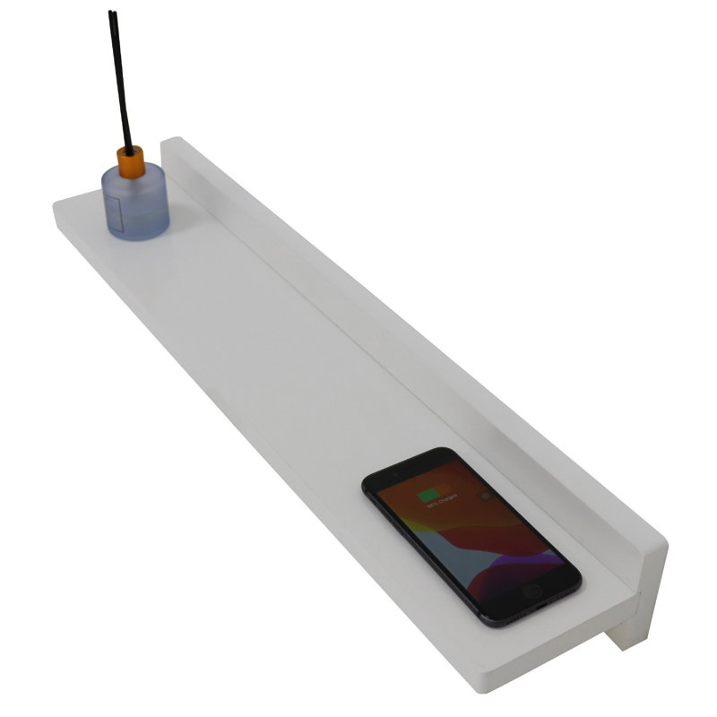 Tablette de charge sans fil, charge 15 W / 3 A, câble 78 po 3 A, Blanc, H 3 po x l 23,5 po x P 5 po