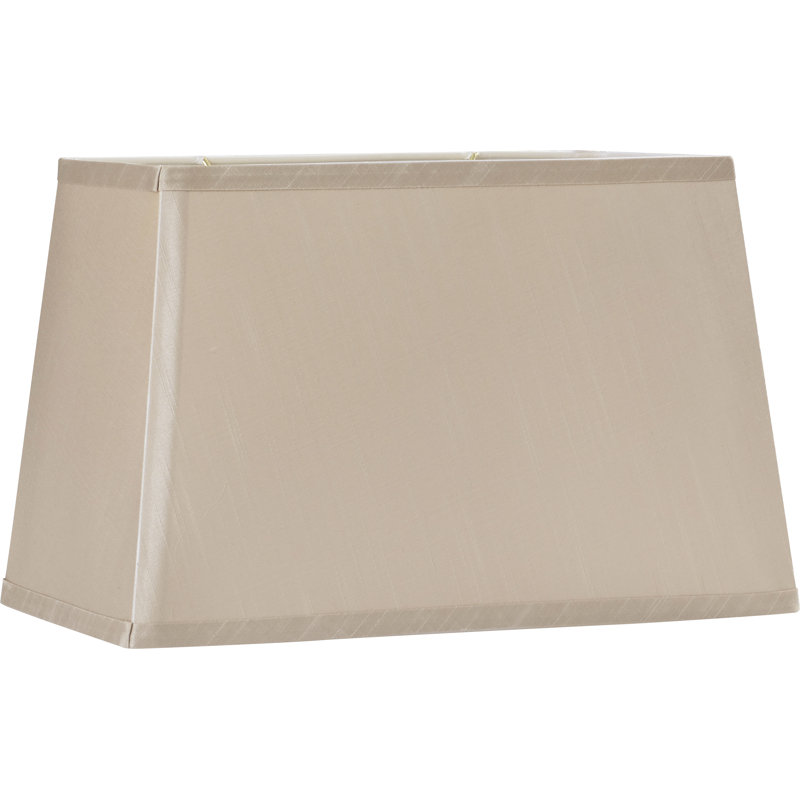 Abat-jour rectangulaire en tissu (araignée) de couleur beige, H 10 po x l 16 po x P 10 po