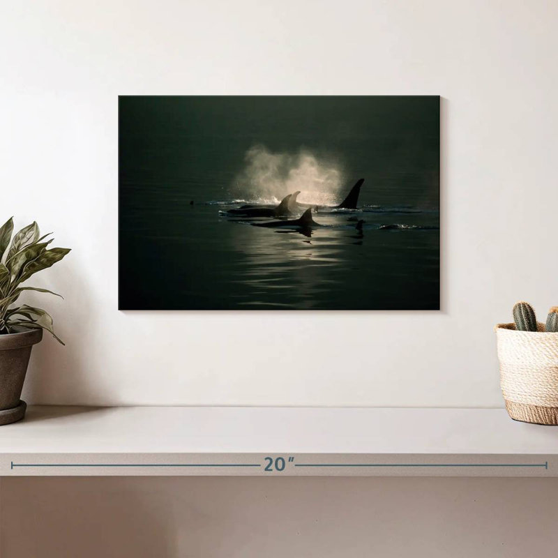 Brampt Orca Whale Pod, 8" H x 12" W